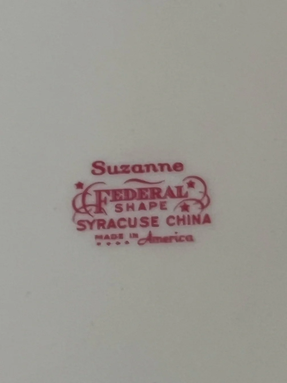 4 Syracuse China Suzanne Federal Shape Dinner Plates Floral Gold Rim 10.5”